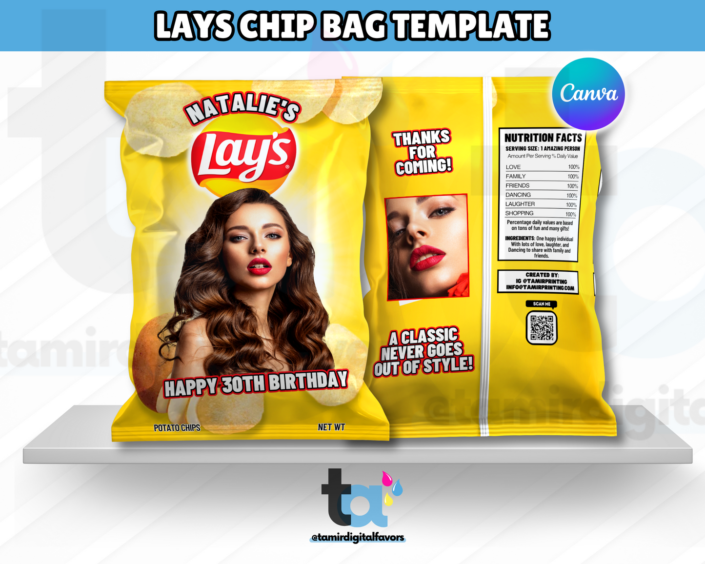 Lays Chip Bag Template - Canva Edition